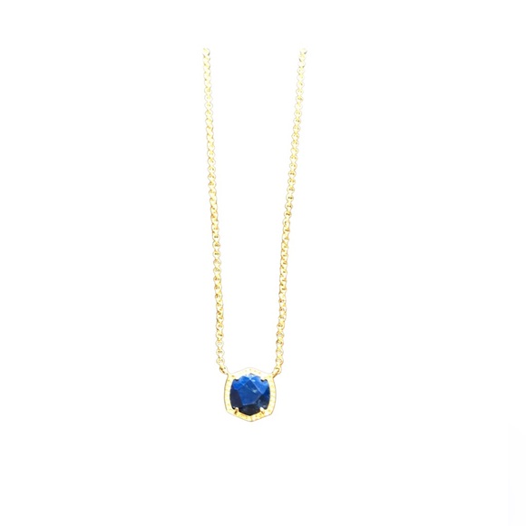 Kendra Scott Jewelry - Kendra Scott Gold Pendant Necklace Blue Stone